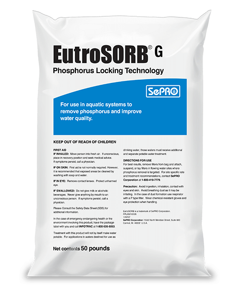 EutroSORB G – Granular Phosphorus Inactivator for Muck and Sediment – Safe for Fish, No Irrigation Restrictions