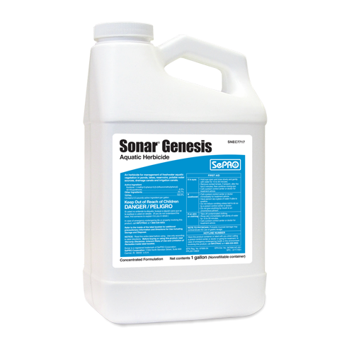 Sonar Genesis 1 Gallon – Fast-Acting Aquatic Herbicide for Duckweed, Watermeal, Hydrilla & Coontail – Systemic Fluridone Treatment for Ponds and Lakes