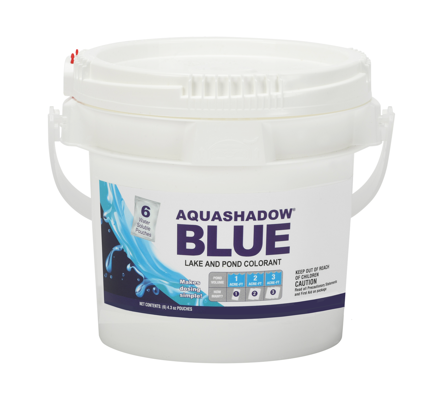 Aquashadow Blue Pond Dye 6 Pack – Water-Soluble Toss-In Dye Packets for Ponds & Lakes – UV Blocking, Fish Safe, Easy to Use