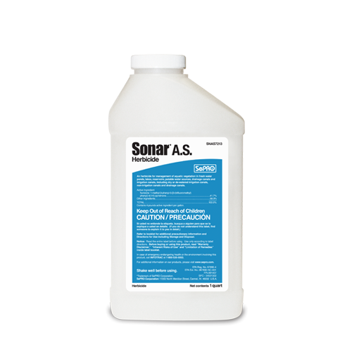aqua herbicide Sonar A.S. Liquid Aquatic Herbicide 1 Quart Systemic Treatment for Duckweed, Watermeal, Hydrilla, and Invasive Pond Weeds, EPA Approved, Safe for