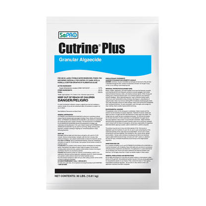Cutrine-Plus Granular Algaecide – 30 lb Copper Treatment for Chara, Filamentous & Planktonic Algae – Fast Results, Pond & Lake Safe

